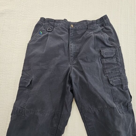 5.11 Tactical Pants Men's 34x32 Navy Blue Canvas Cargo Double Knee Style 74251 - Picture 8 of 13